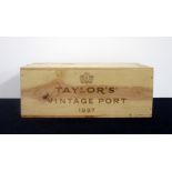 6 bts Taylors 1997 Vintage Port owc