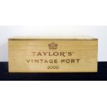 6 bts Taylors 2000 Vintage Port owc