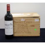 6 bts Ch. Pontet-Canet 1996 owc Pauillac, 5me Cru Classé 1 hf, 4 hf/i.n, 1 i.n