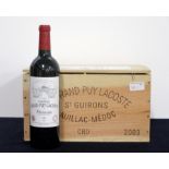 6 bts Ch. Grand-Puy-Lacoste 2003 owc Pauillac, 5me Cru Classé hf