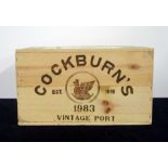 12 bts Cockburns 1983 Vintage Port owc