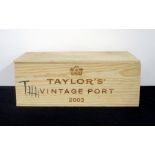 6 bts Taylors 2003 Vintage Port owc