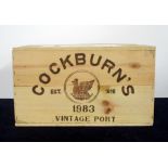 12 bts Cockburns 1983 Vintage Port owc