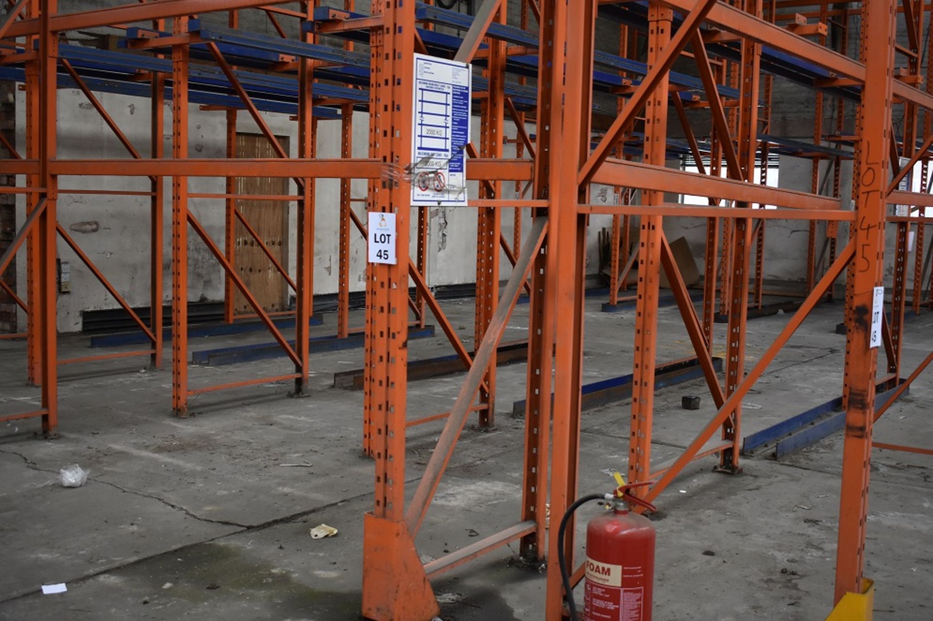 5 X BAYS OF 3 MTR HIGH BOLTLESS PALLET RACKING CONSISTING OF 14 BEAMS 7 X FRAMES