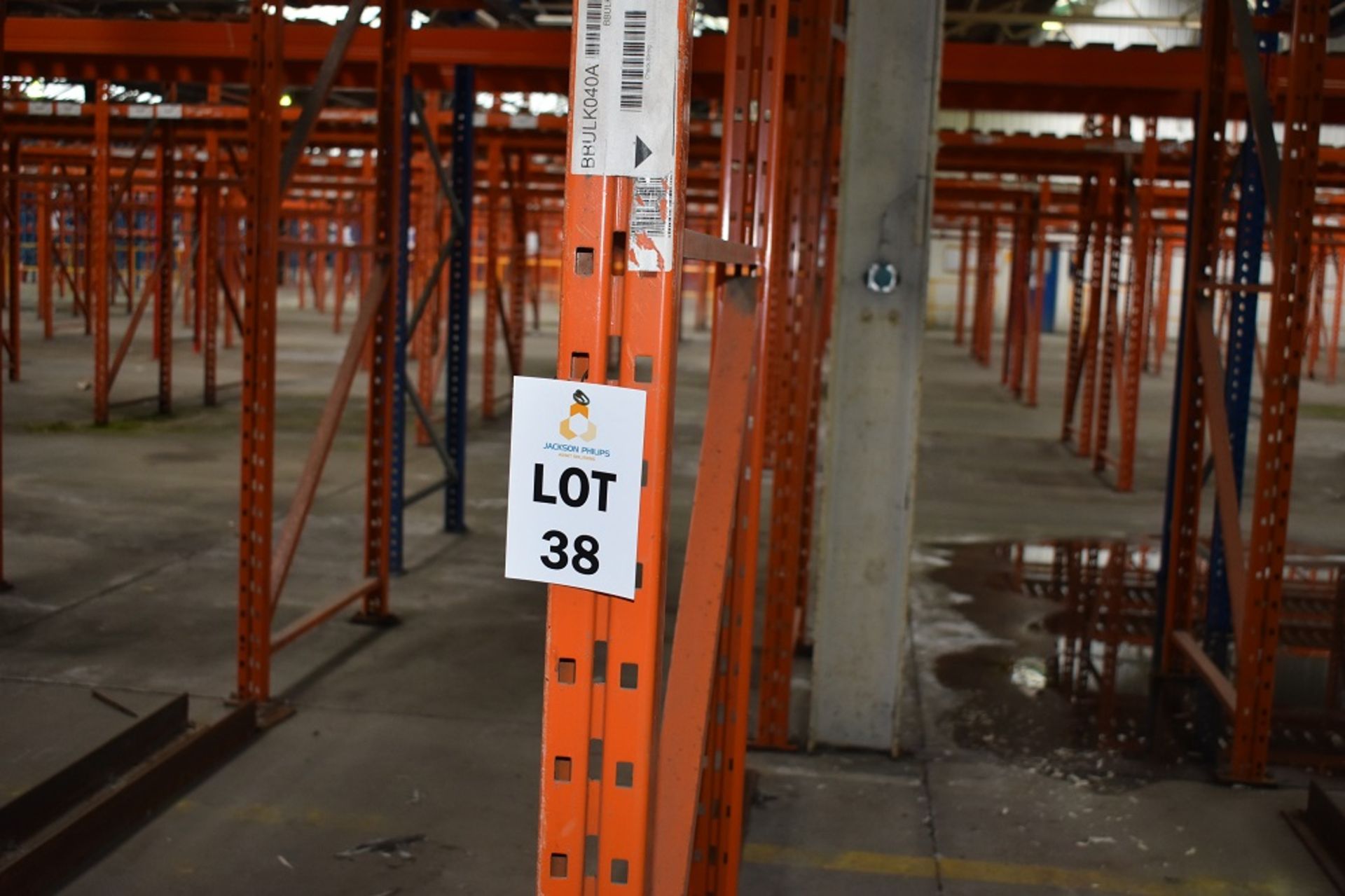 7 X BAYS OF 5 MTR HIGH DRIVE IN PALLET RACKING CONSISTING OF28 BEAMS 16 X FRAMES