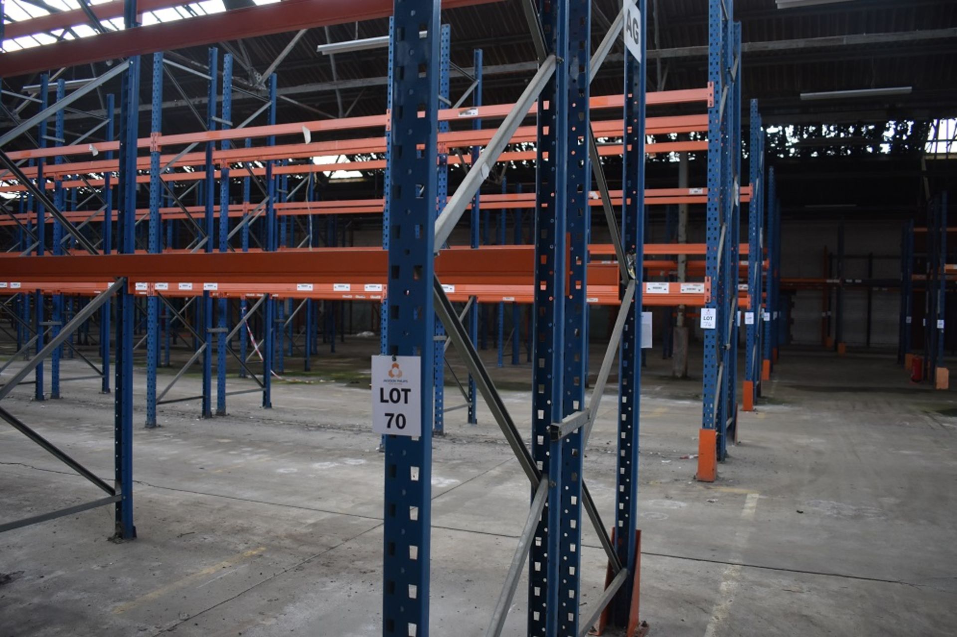 12 X BAYS OF 3 MTR HIGH BOLTLESS PALLET RACKING CONSISTING OF 24 BEAMS 13 X FRAMES