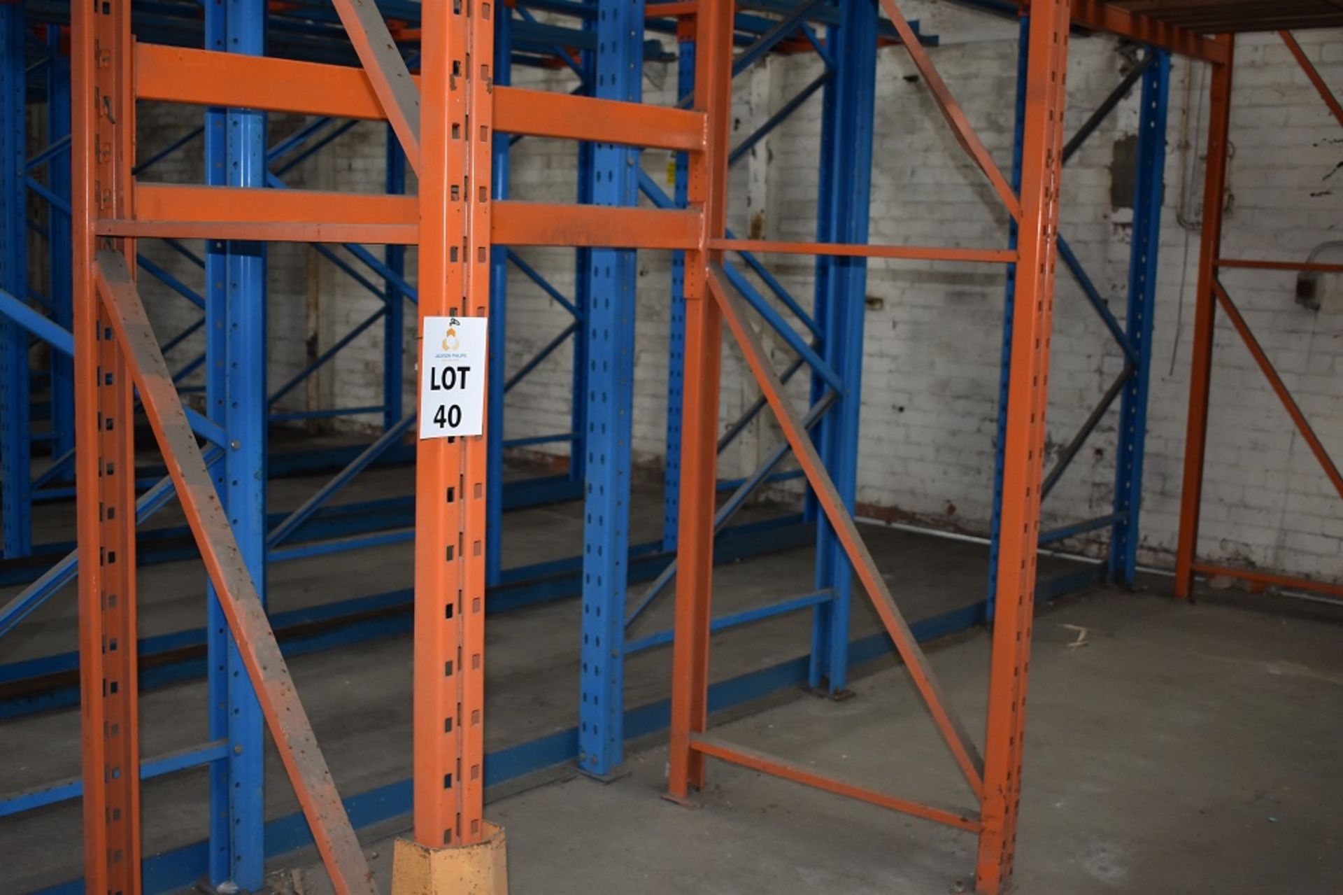 2 X BAYS OF 4 MTR HIGH BOLTLESS PALLET RACKING CONSISTING OF 6 BEAMS 3 X FRAMES