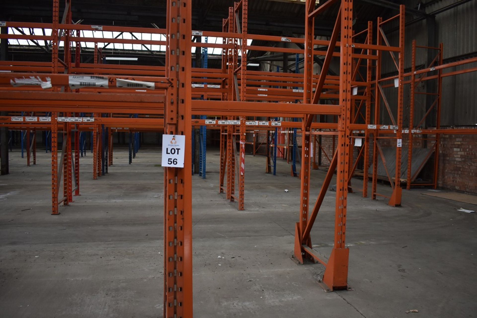 14 X BAYS OF 3 MTR HIGH BOLTLESS PALLET RACKING CONSISTING OF 60 BEAMS 15 X FRAMES