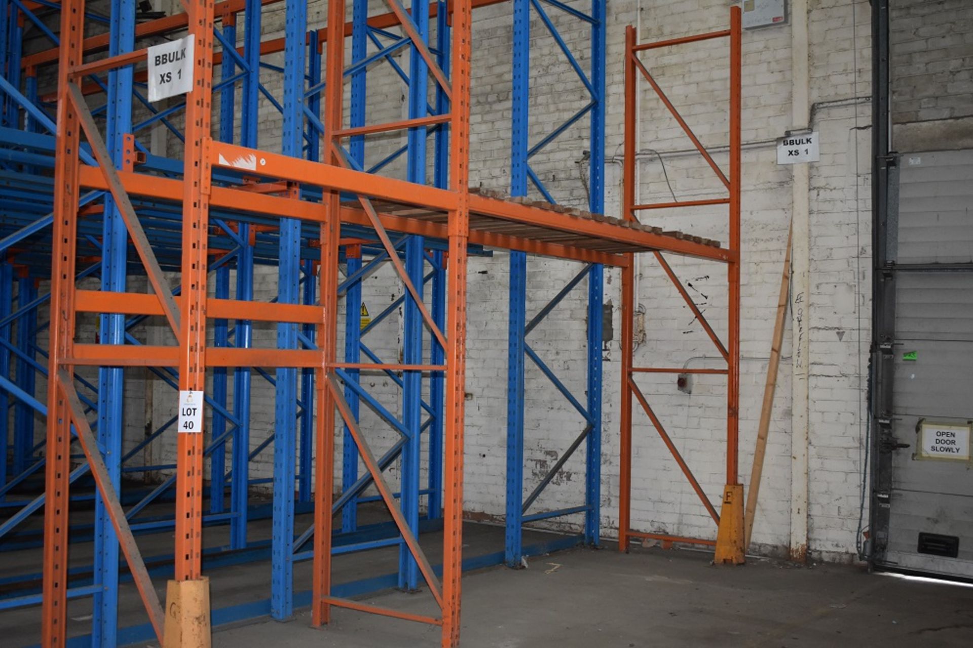 2 X BAYS OF 4 MTR HIGH BOLTLESS PALLET RACKING CONSISTING OF 6 BEAMS 3 X FRAMES - Image 2 of 2