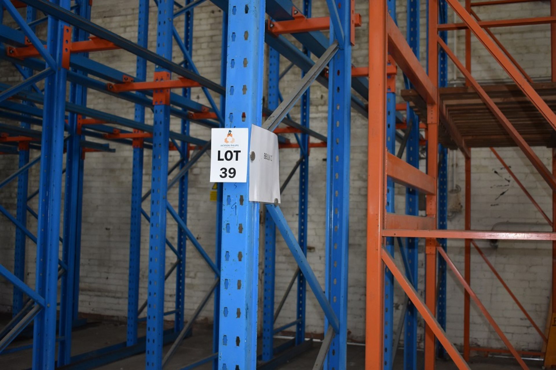 6 X BAYS OF 5 MTR HIGH DRIVE IN PALLET RACKING CONSISTING OF 36 BEAMS 21 X FRAMES