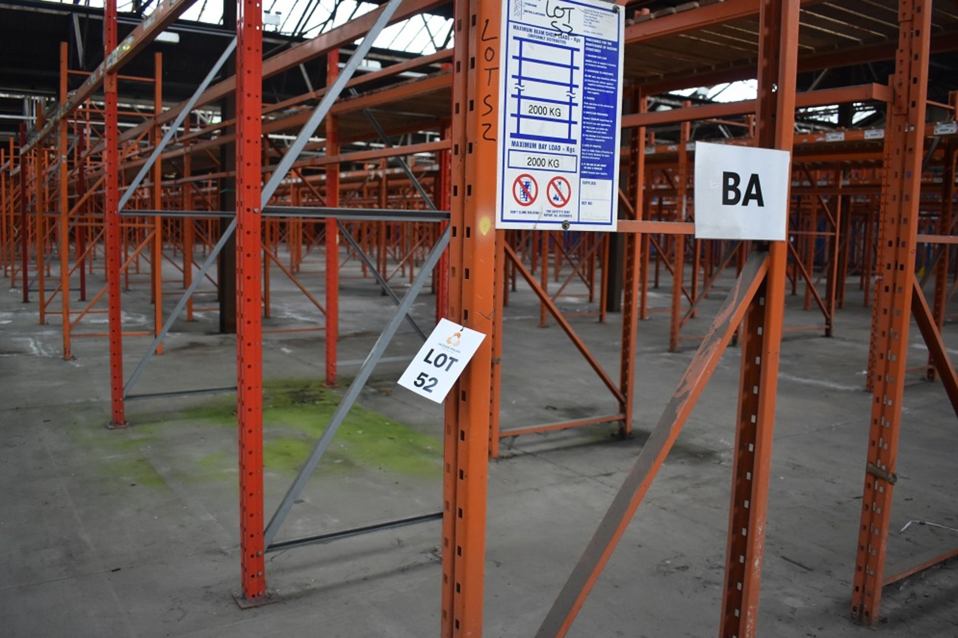 22 X BAYS OF 3 MTR HIGH BOLTLESS PALLET RACKING CONSISTING OF 46 BEAMS 22 X FRAMES