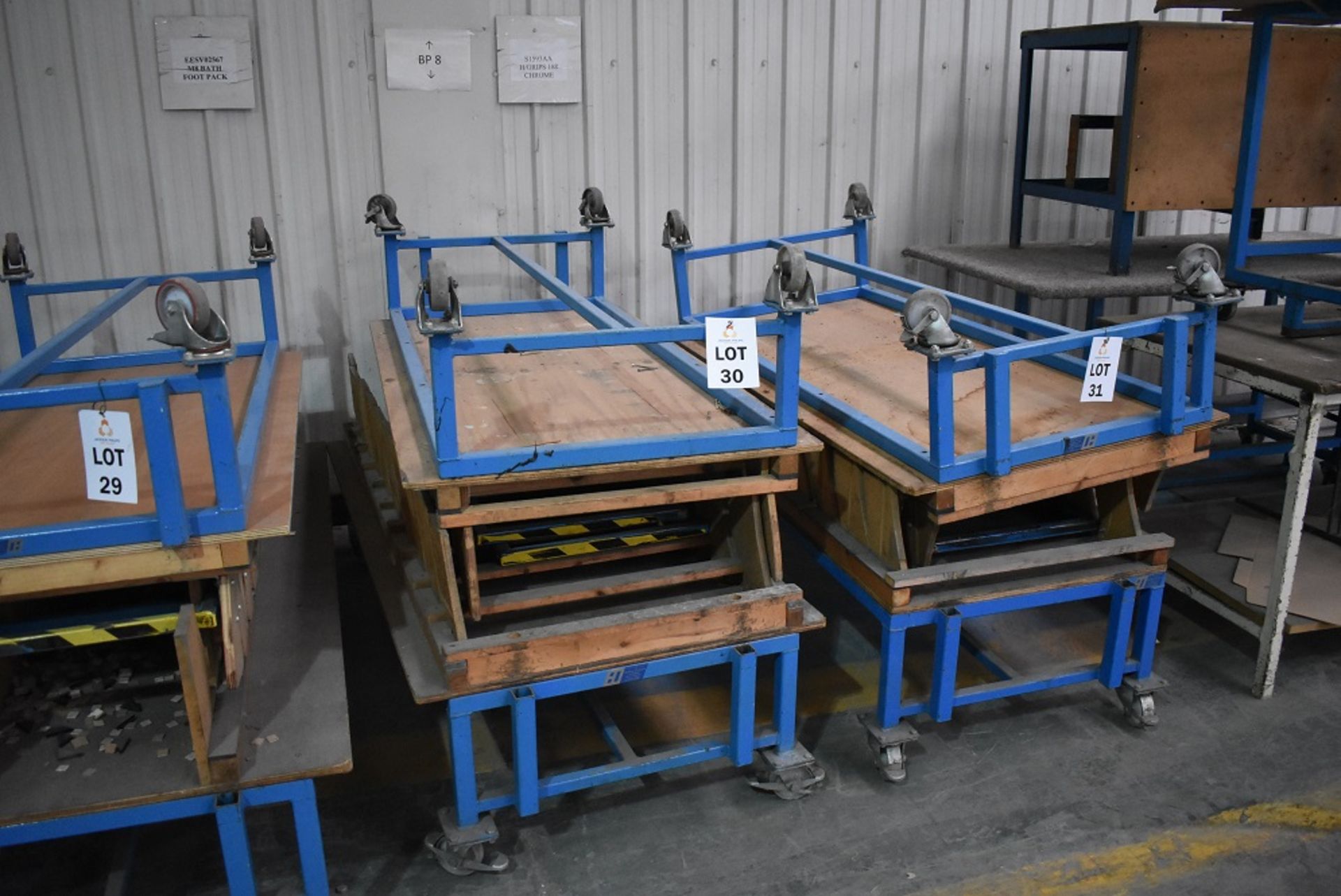 2 X MOBILE PARTS TROLLIES 2MTR X 1MTR