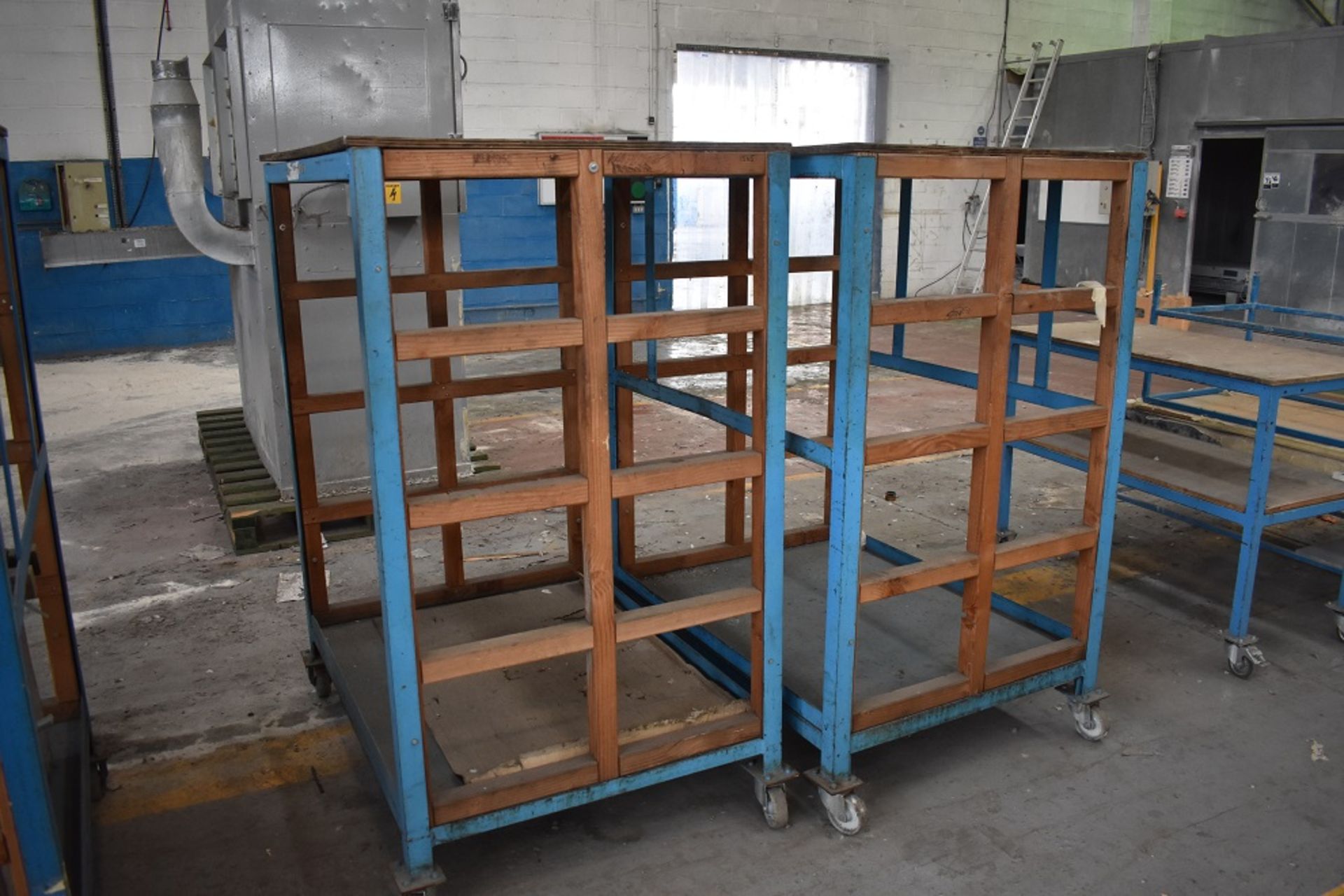 2 X MOBILE PARTS RACKS