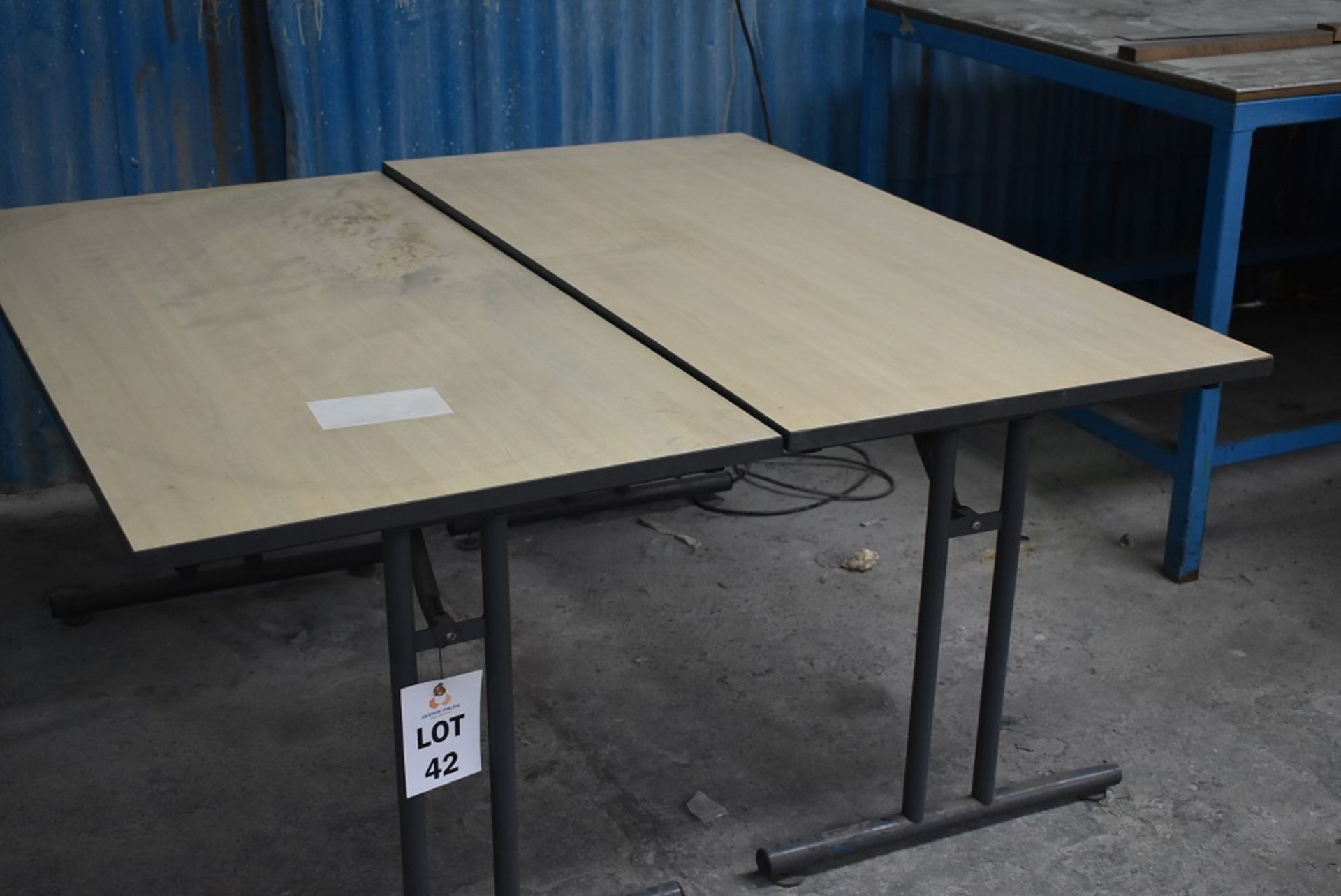 2 X L/OAK OFFICE TABLES 1.5MTR X 750