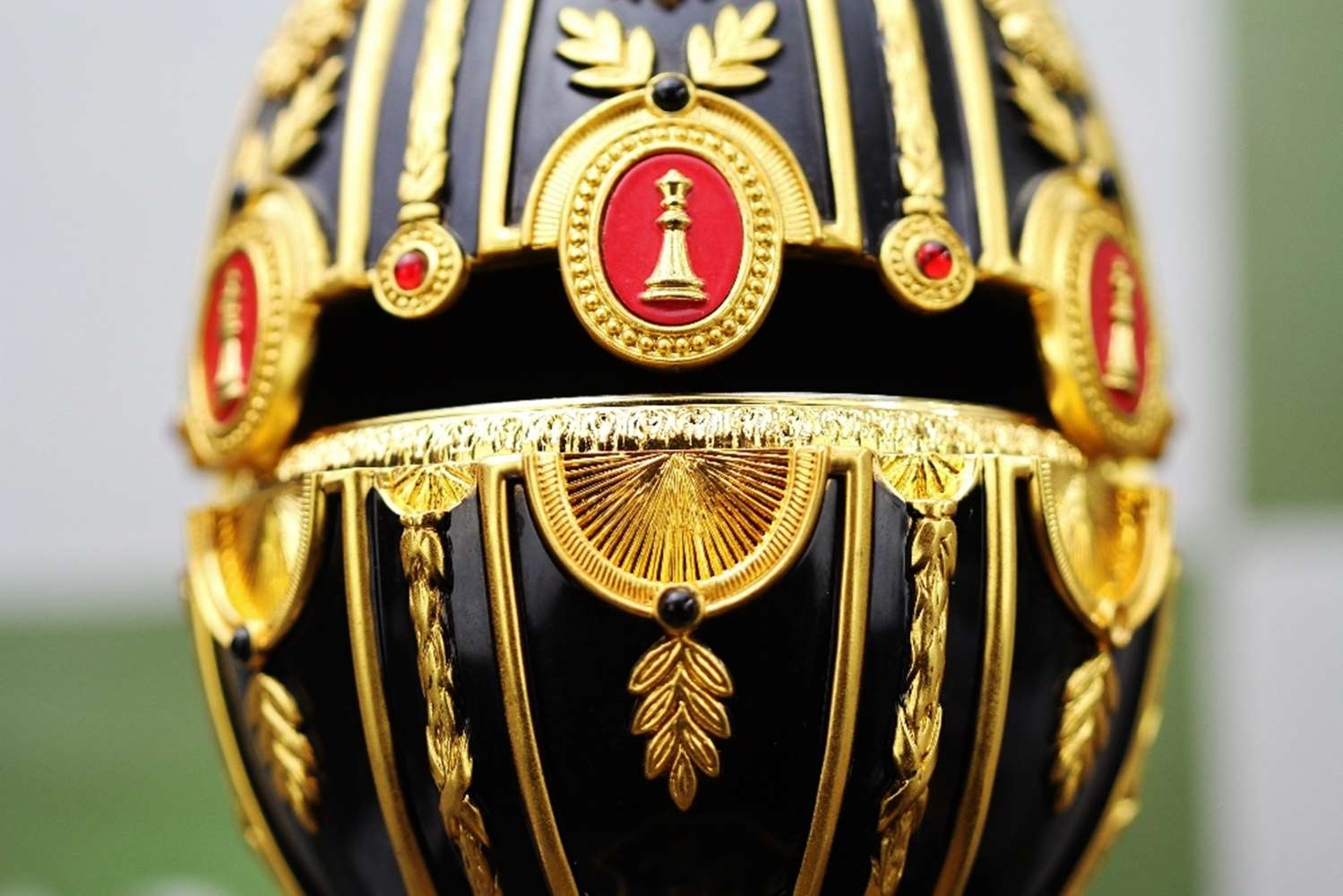 House of Faberge 24 Carat & Ruby "The Imperial Jeweled Egg Chess Set" - Image 6 of 7