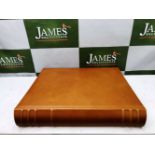 Asprey & Co - New Tan Leather Photo Album-Large 13 x 11 Inch