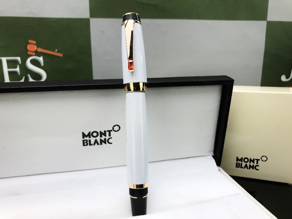 Montblanc Boheme White & Gold Resin Ballpoint Pen-New Example - Image 3 of 7