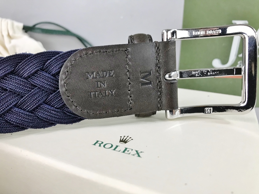 Rolex Merchandise Navy Cross Weave Belt, Made In Italy. - Image 3 of 3