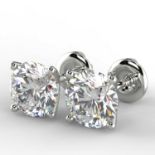 New Diamond Earrings Round Cut VS1/D/Colour