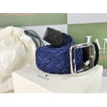 Rolex Merchandise Navy Cross Weave Belt, Made In Italy.