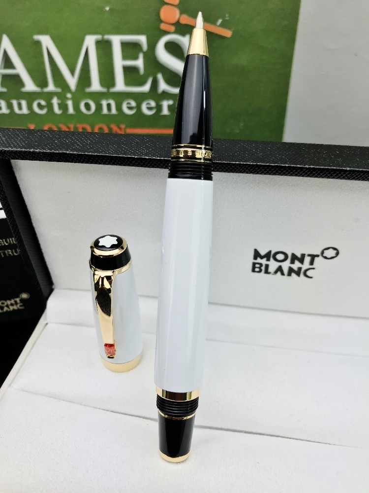 Montblanc Boheme White & Gold Resin Ballpoint Pen-New Example - Image 5 of 7