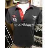 Hackett Aston Martin Racing Grey Polo Shirt Size M