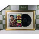 Elvis Presley Signed Blue Hawaii Album Framed Montage.