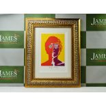 Andy Warhol, Beatles John Lennon 1967, Hand Signed Lithograph, double mounted , ornate Framed