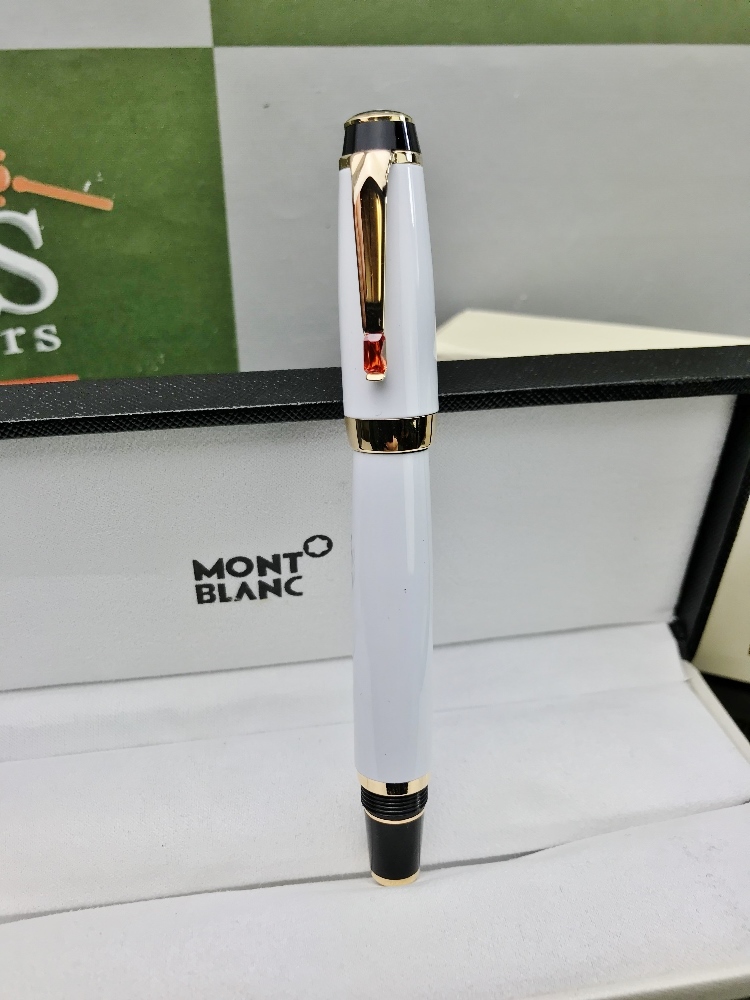 Montblanc Boheme White & Gold Resin Ballpoint Pen-New Example - Image 4 of 7