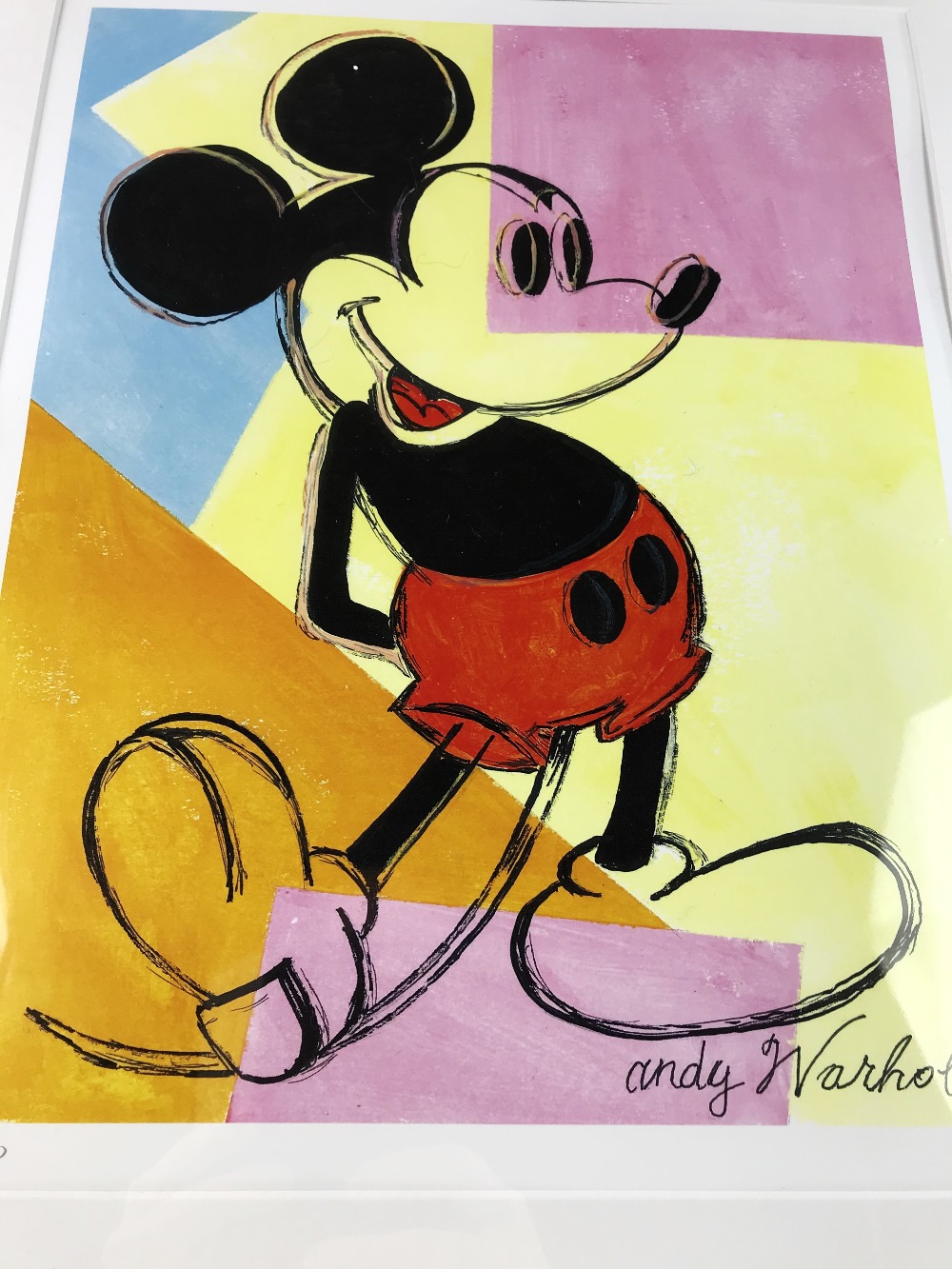 Andy Warhol "Mickey" Lithograph-Ornate Framed, Certificated Plate Signed Edition - Image 3 of 4