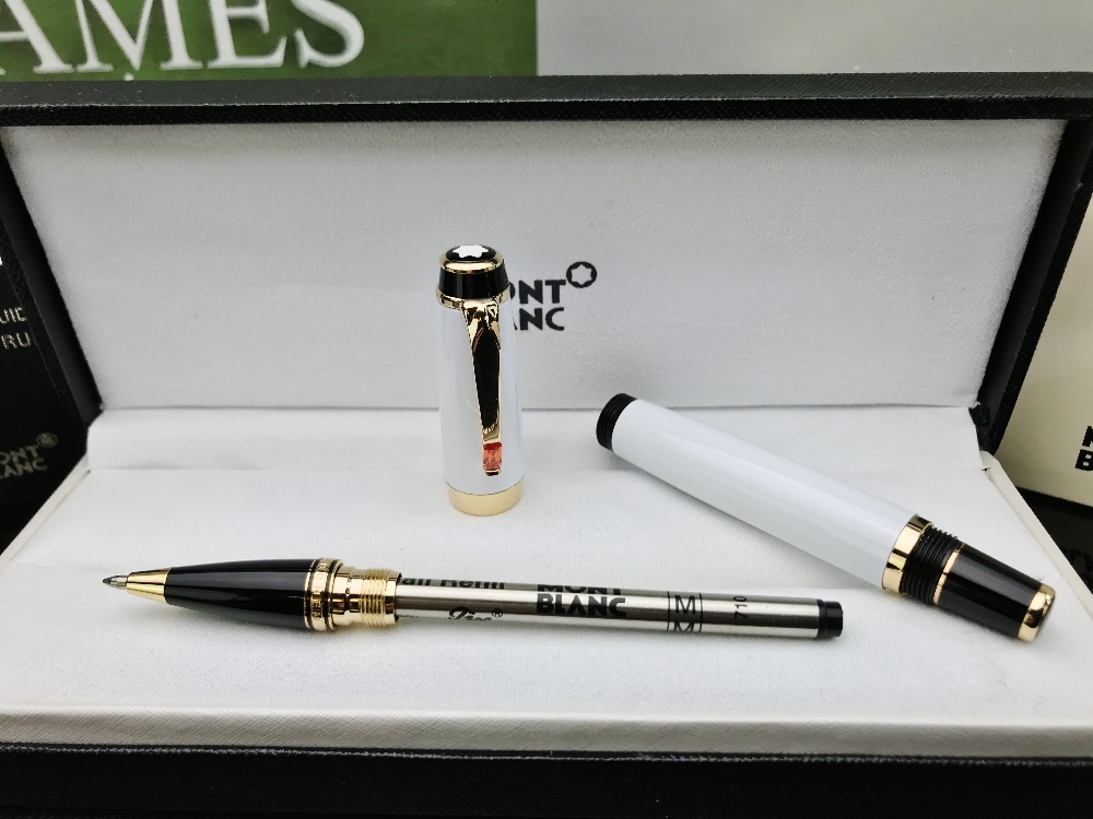 Montblanc Boheme White & Gold Resin Ballpoint Pen-New Example - Image 6 of 7