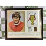 George Best Manchester United Signed 1968 European Cup Winners Montage Ltd Ed.#267/500