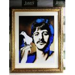 Ringo Starr of the Beatles By Richard Avedon, Vintage Print , Ornate Framed