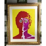 John Lennon of the Beatles By Richard Avedon, Vintage Print, Ornate Framed