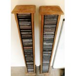 Two CD Towers With Large Collection of CD`s