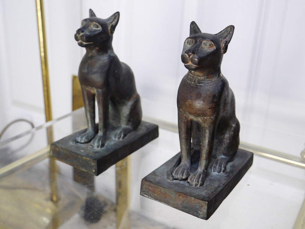 Gayer-Anderson Bronze statuette of the cat goddess Bastet, Bast. Late Period, ca. 664-332 BC - Image 2 of 5