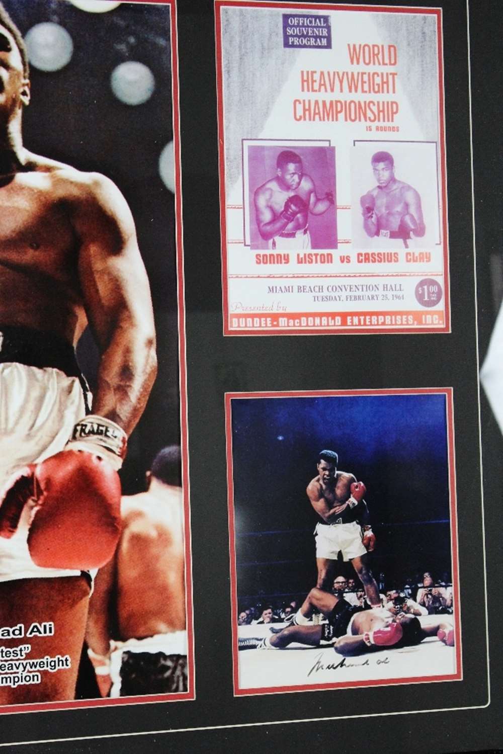 Muhammad Ali vs Sonny Liston Signed Boxing Montage - Image 3 of 5