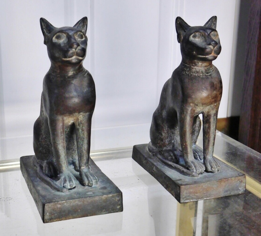 Gayer-Anderson Bronze statuette of the cat goddess Bastet, Bast. Late Period, ca. 664-332 BC