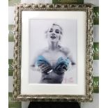 Marilyn With Roses By Bert Stern( 1929-2013) Lithograph Ornate Framed