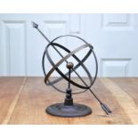 Armillary Sphere Painted Brass Sundial