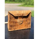 Vintage Genuine Crocodile Skin Handbag