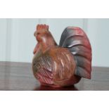 Folk Art Hand Carved Painted Chicken Rooster
