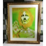 George Harrison of the Beatles By Richard Avedon, Vintage Print , Ornate Framed