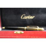 Cartier Diablo Gold Plated Rollerball Pen & Case.