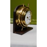 A Stockburger Brass Clock with Quartz Movement