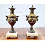 Pair French Neoclassical Lidded Cassolettes