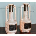 Pair Czezh Art Deco Ditmar Urbach Alienware Pottery Vases