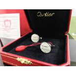 Cartier Pair Of New Palladium Silver Cufflinks