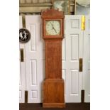 Oak Cased Grandfather Clock