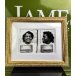 Godfather Of Soul- James Brown=Mugshot-Double Mount-Ornate Framed